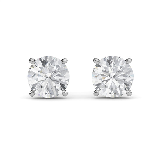 Aretes redondos con diamantes