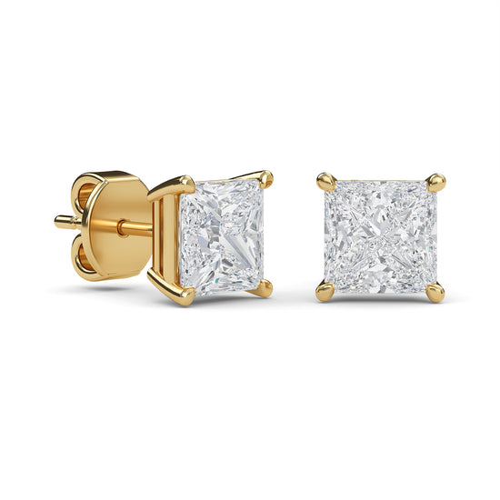 Princess Diamond Stud Earrings