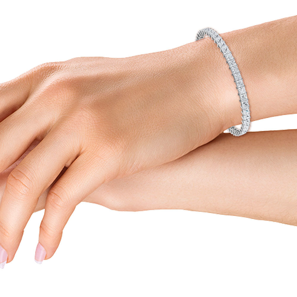 10 Carat Moissanite Platinum-Plated Bracelet – Jordana's Marketplace