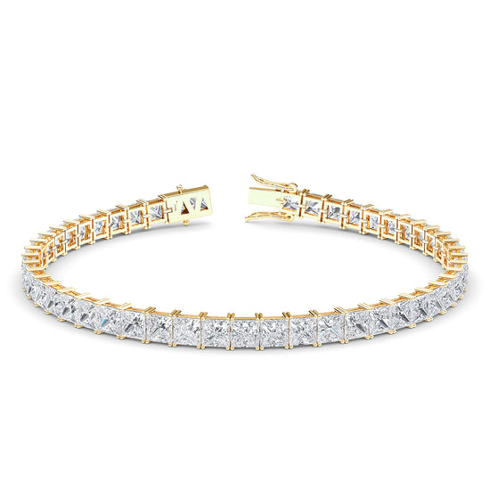 10 quilates dos Brazalete de tenis con diamantes de talla princesa