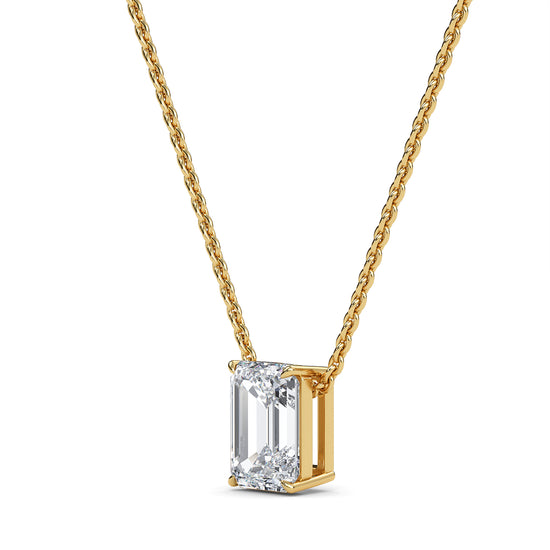 Eva Emerald Diamond Pendant