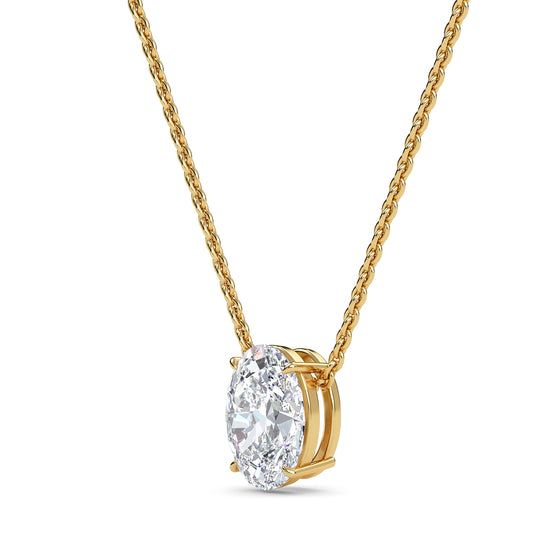 Ava Oval Diamond Pendant