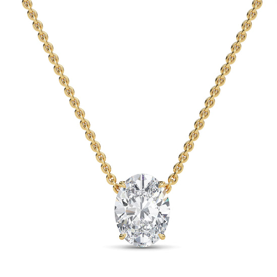 Ava Oval Diamond Pendant